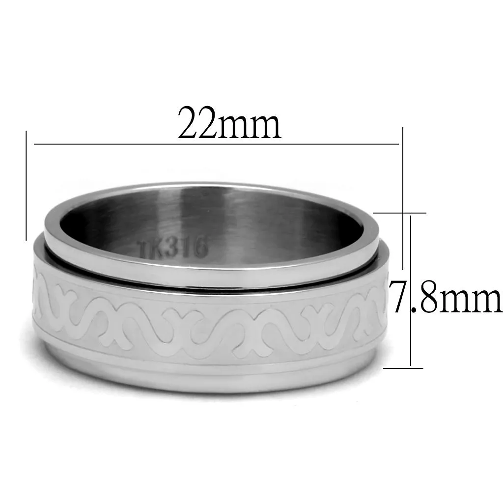 High polished (no plating) Stainless Steel Ring with No Stone for Women Style TK2941