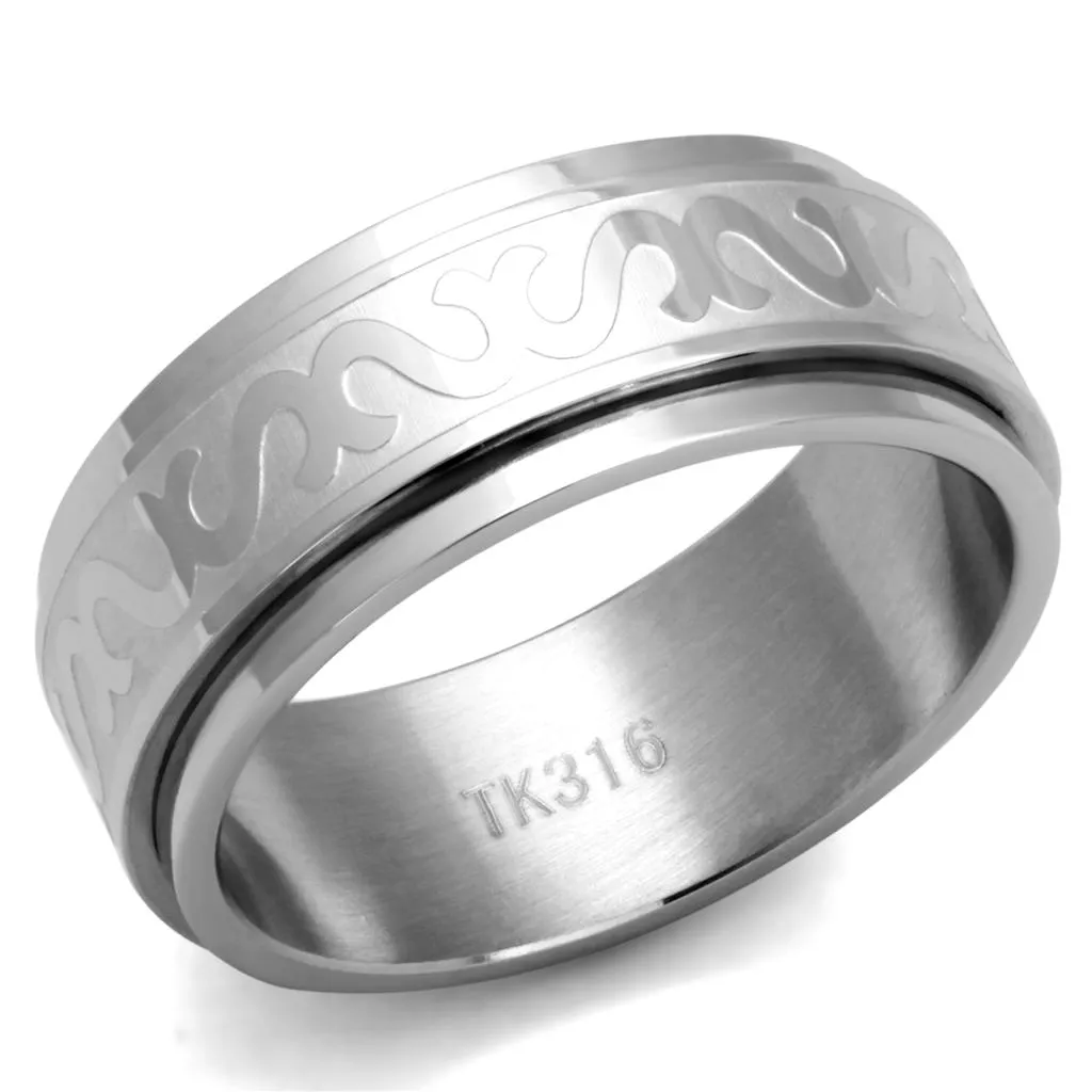 High polished (no plating) Stainless Steel Ring with No Stone for Women Style TK2941