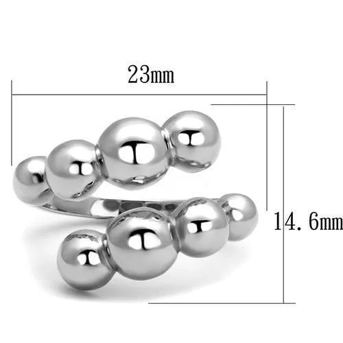 High polished (no plating) Stainless Steel Ring with No Stone for Women Style TK3089