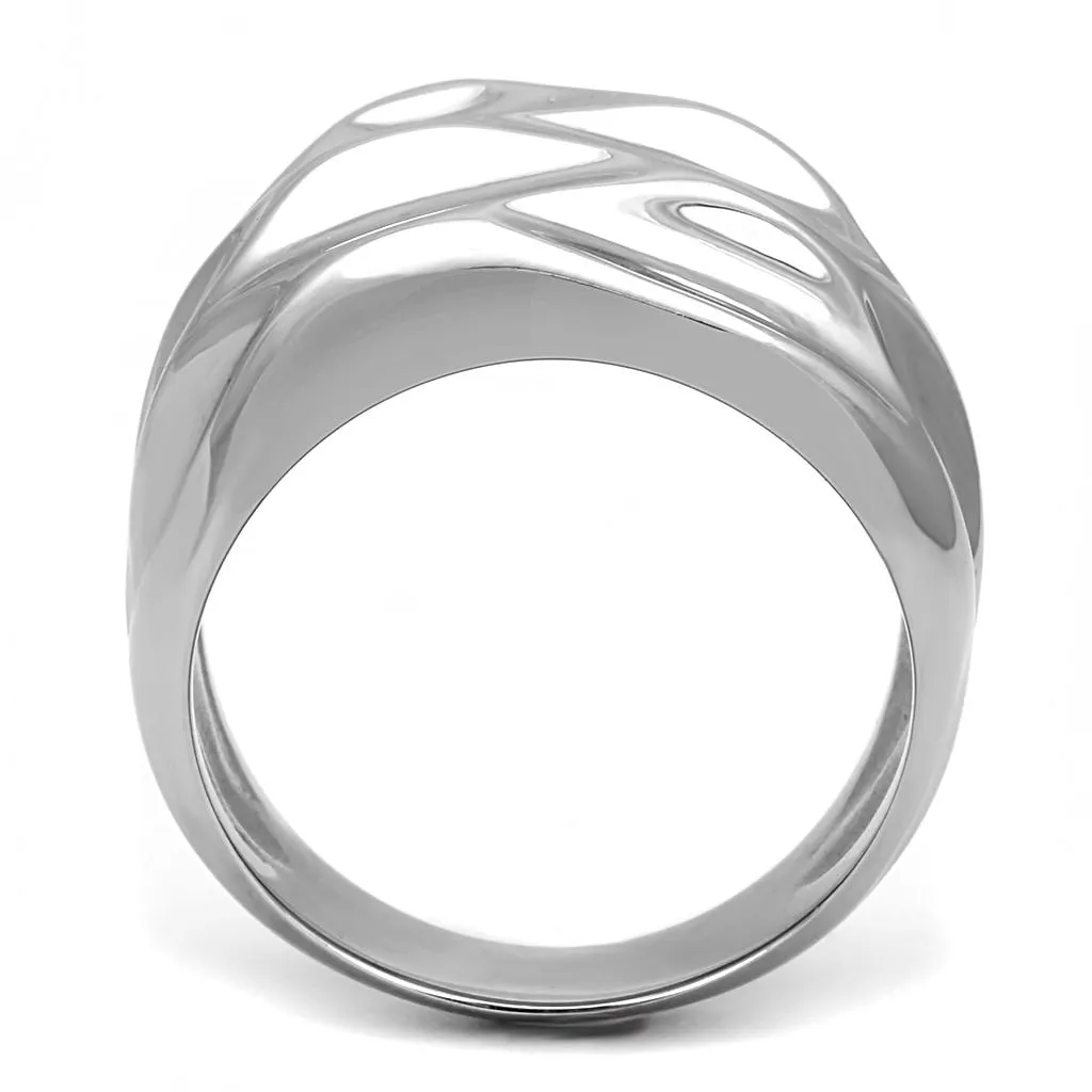 High polished (no plating) Stainless Steel Ring with No Stone for Women Style TK3262