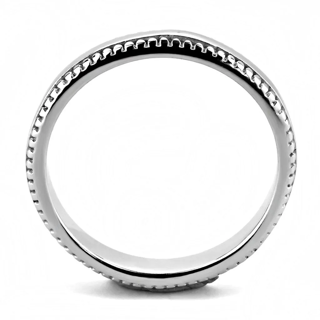 High polished (no plating) Stainless Steel Ring with No Stone for Women Style TK3503