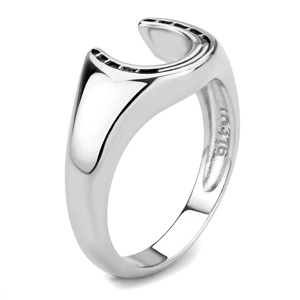 High polished (no plating) Stainless Steel Ring with No Stone for Women Style TK3619