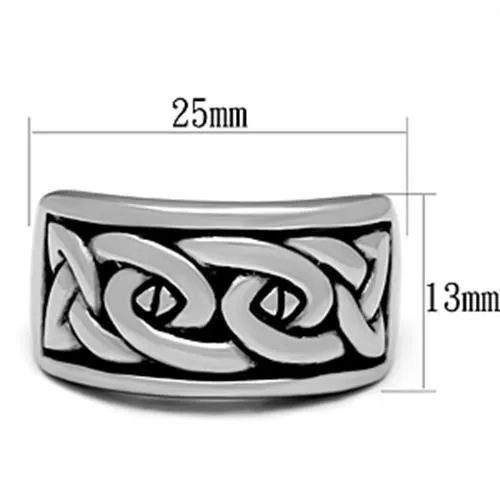 High polished (no plating) Stainless Steel Ring with No Stone for Women Style TK381