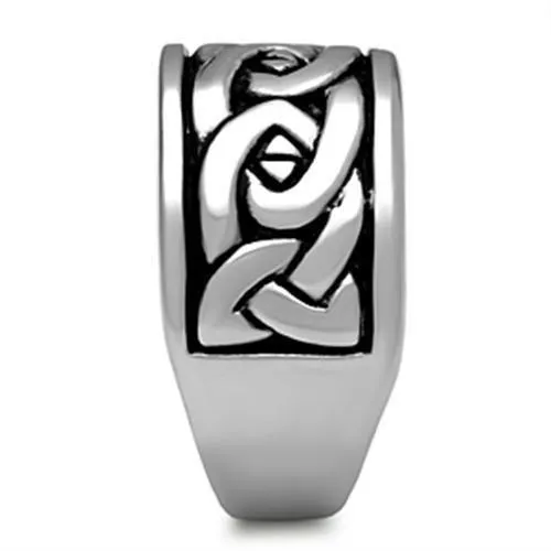 High polished (no plating) Stainless Steel Ring with No Stone for Women Style TK381