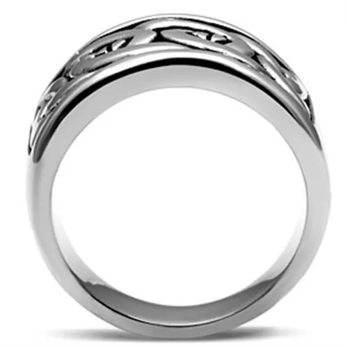 High polished (no plating) Stainless Steel Ring with No Stone for Women Style TK381