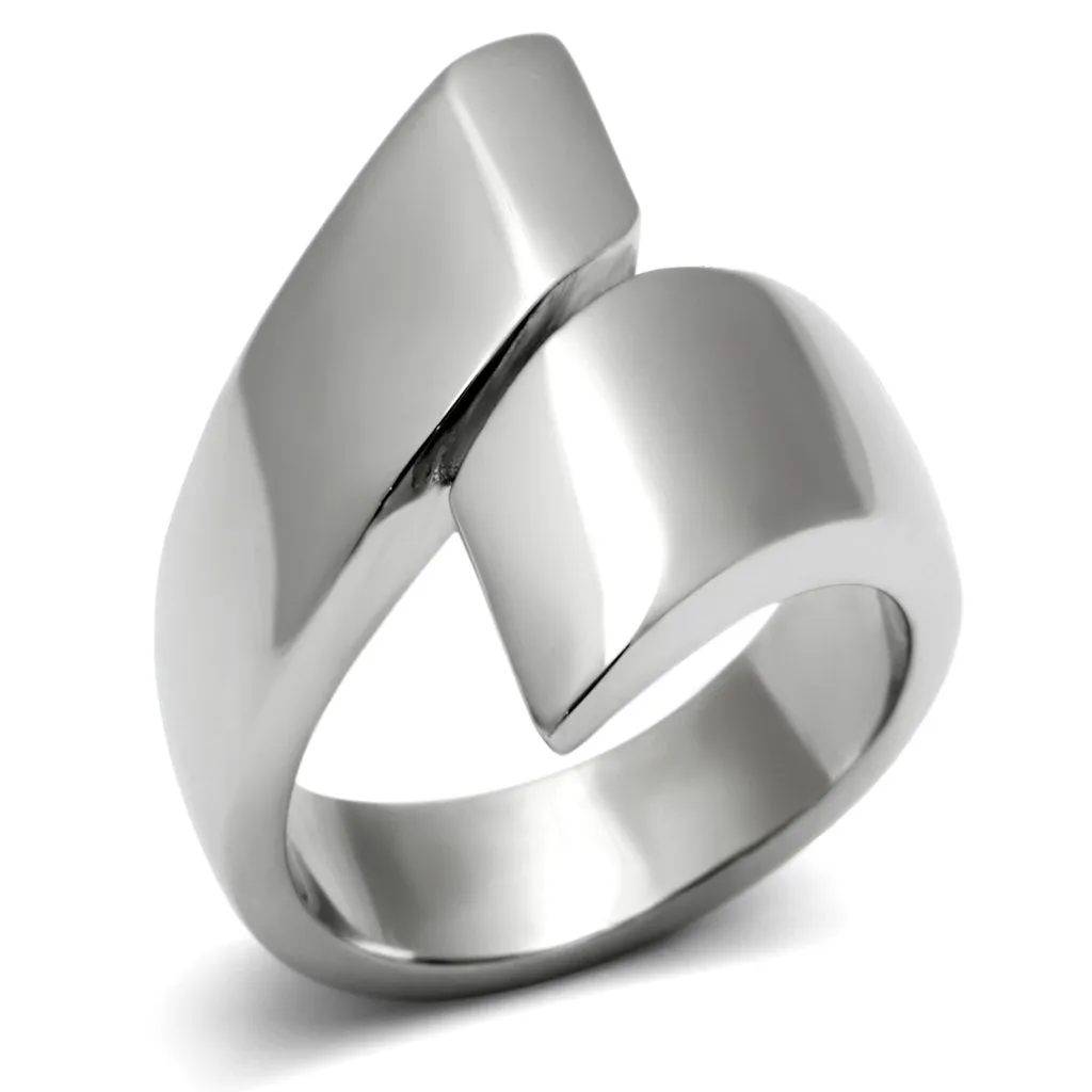 High polished (no plating) Stainless Steel Ring with No Stone for Women Style TK516