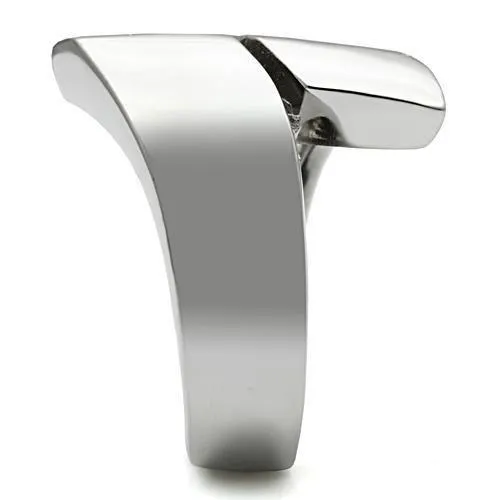 High polished (no plating) Stainless Steel Ring with No Stone for Women Style TK516