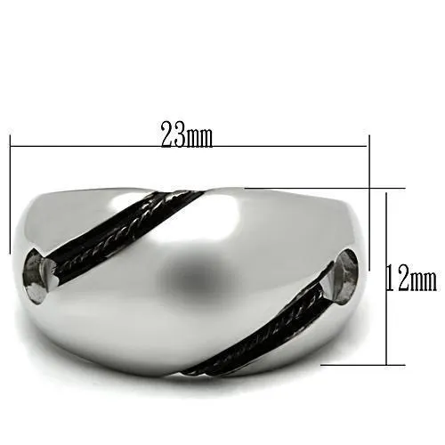 High polished (no plating) Stainless Steel Ring with No Stone for Women Style TK524