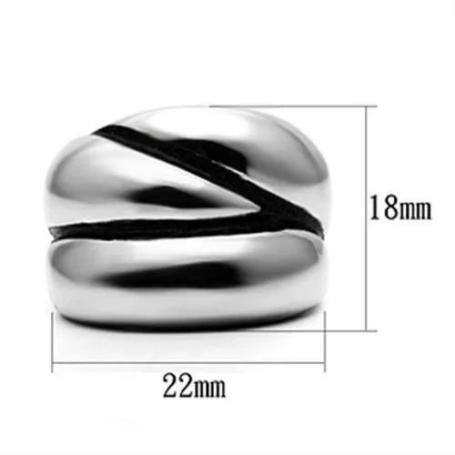 High polished (no plating) Stainless Steel Ring with No Stone for Women Style TK633