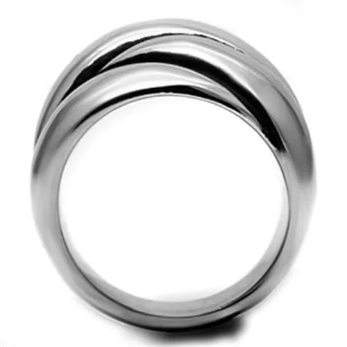 High polished (no plating) Stainless Steel Ring with No Stone for Women Style TK633