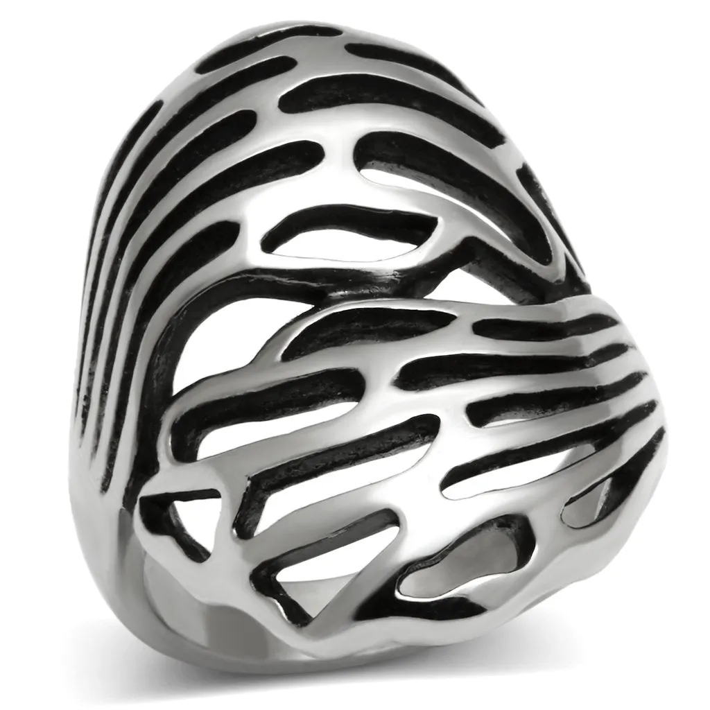 High polished (no plating) Stainless Steel Ring with No Stone for Women Style TK636