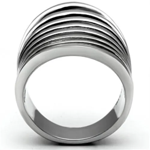 High polished (no plating) Stainless Steel Ring with No Stone for Women Style TK665