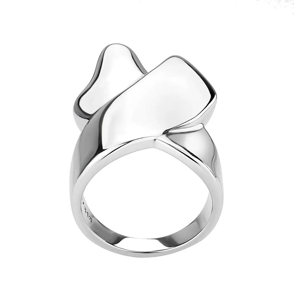 High polished (no plating) Stainless Steel Ring with NoStone in No Stone for Women Style TK3798