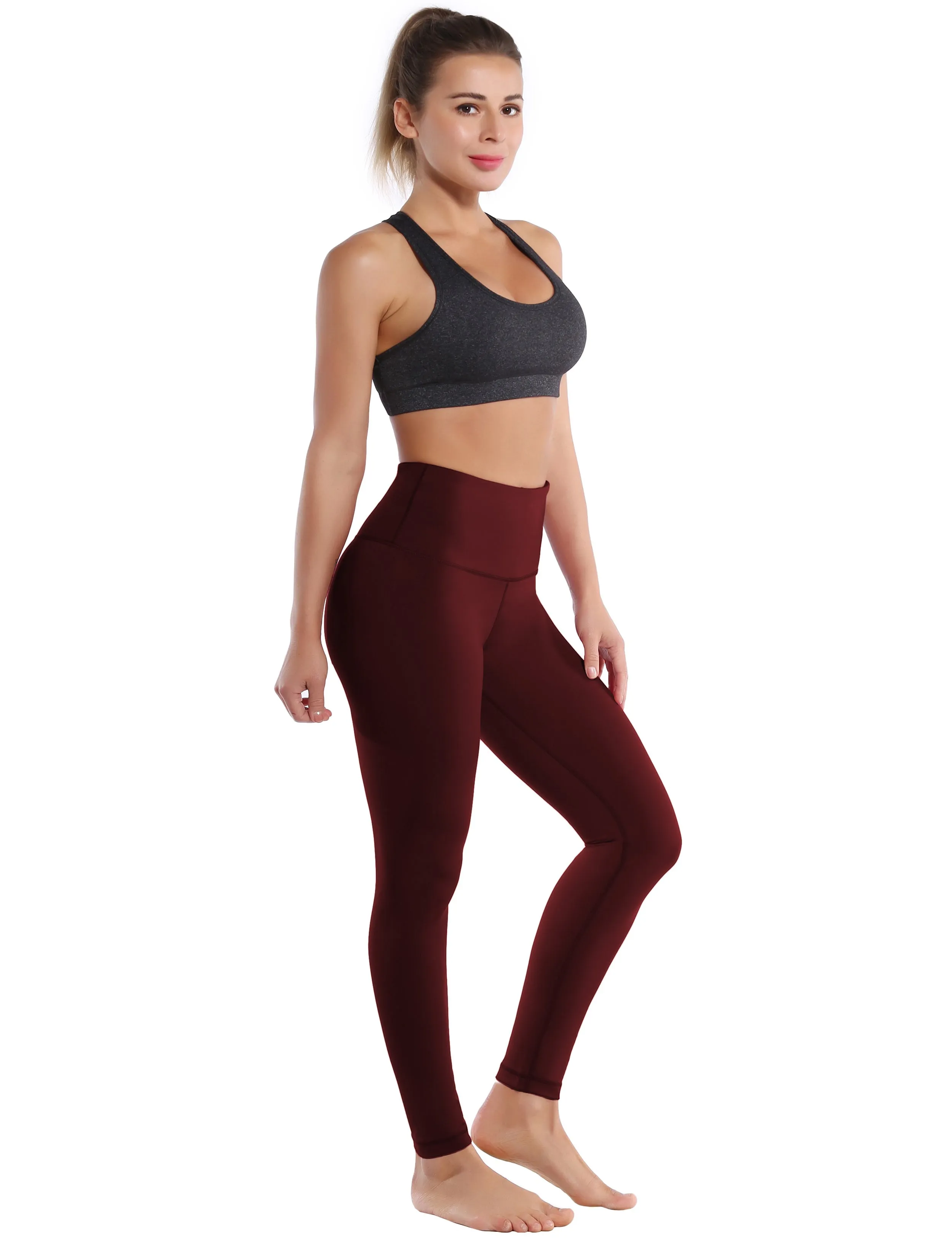 High Waist Running Pants cherryred_Running