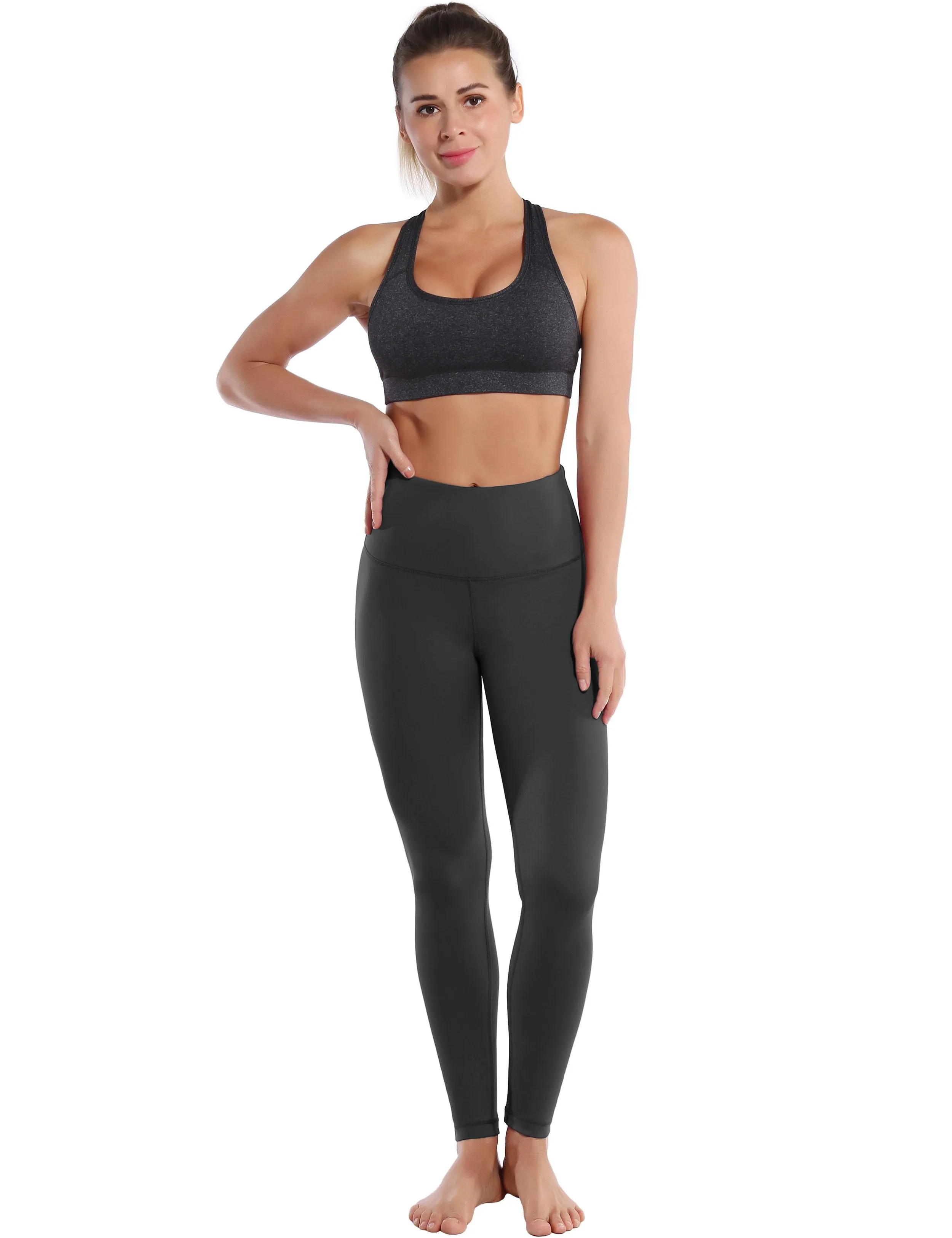 High Waist Running Pants shadowcharcoal ins_Running