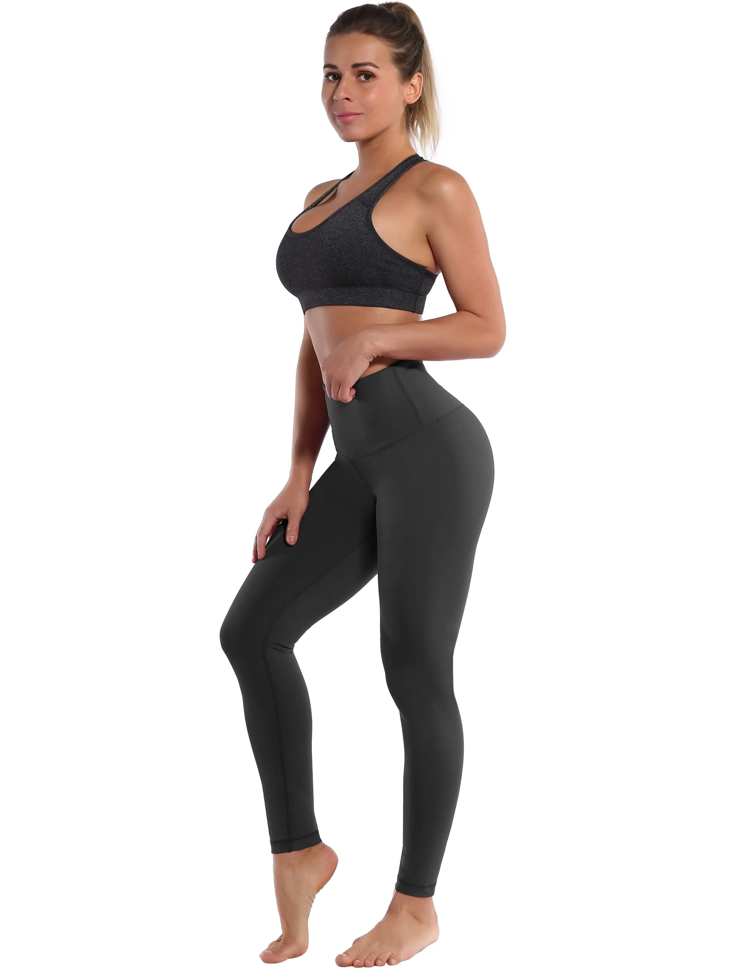 High Waist Running Pants shadowcharcoal ins_Running