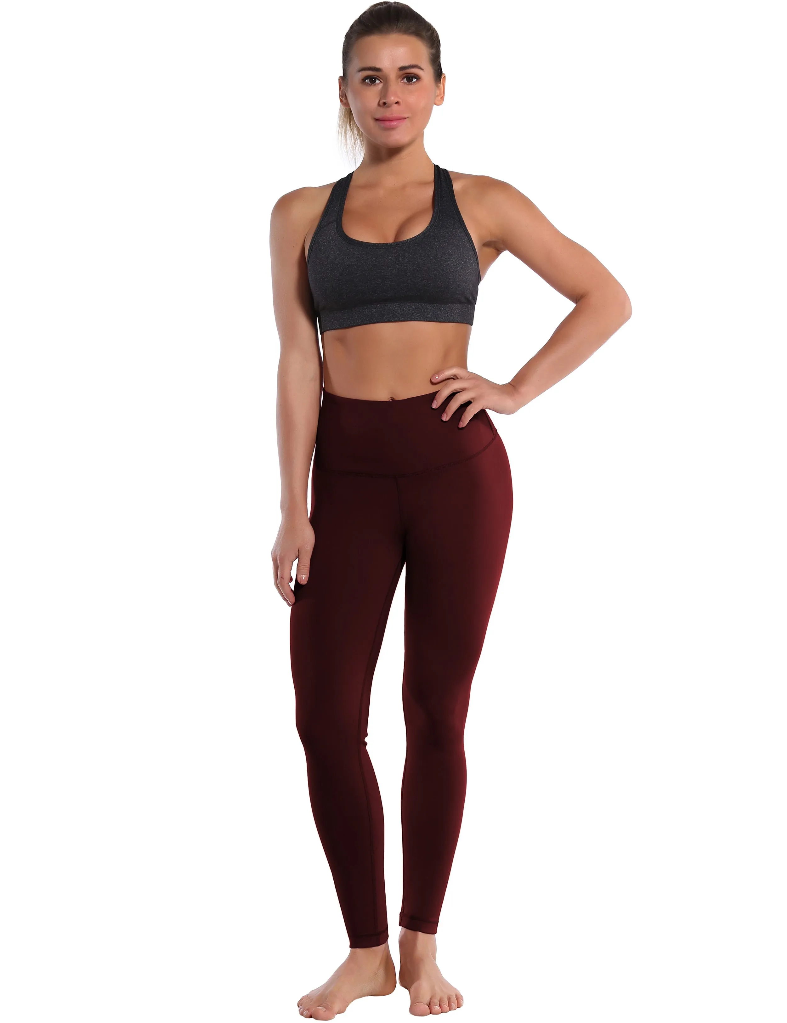 High Waist yogastudio Pants cherryred_yogastudio