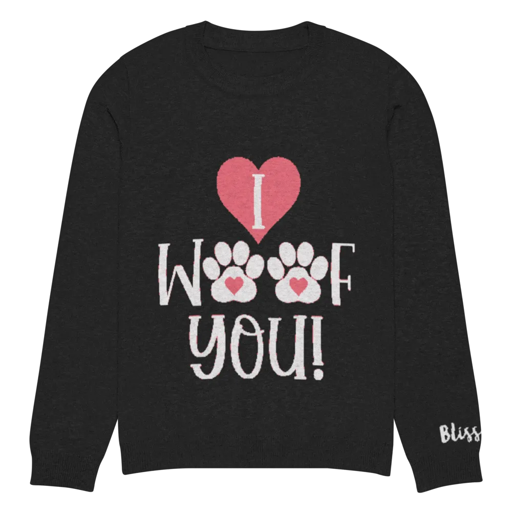 I Woof You Personalized Knit Sweater