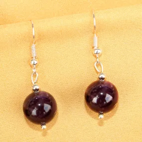 Imeora Amethyst 12mm Natural Stone Earrings