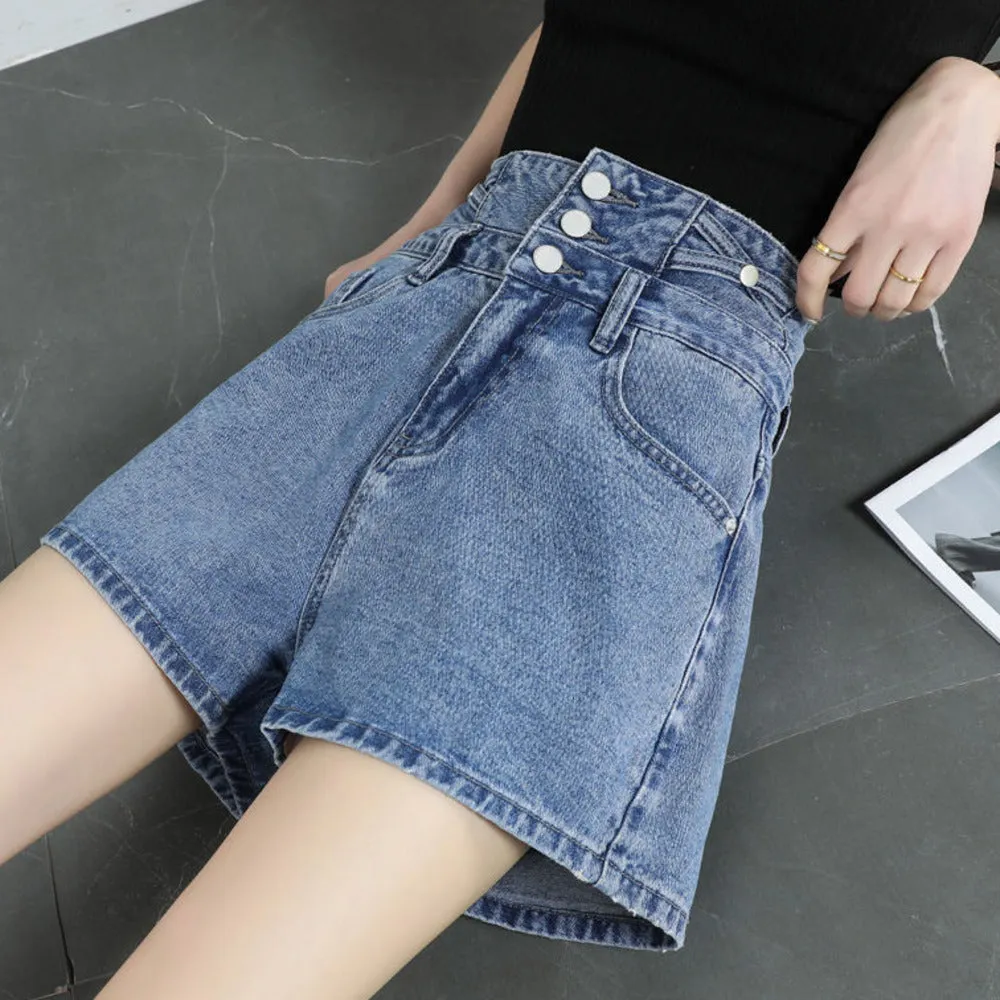 Julia Fashion - Fashion New Summer  Wigh Leg Jeans Shorts