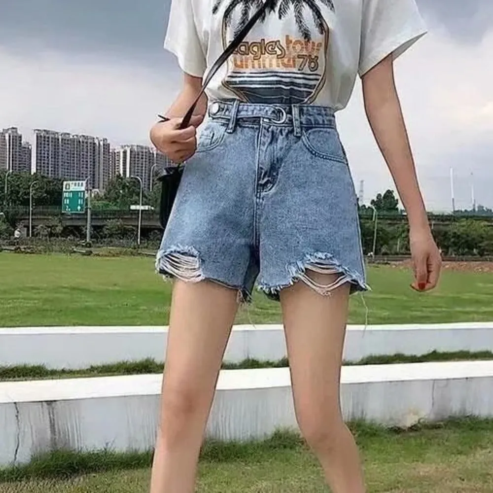 Julia Fashion - Fashion New Summer Women High Waist Shorts