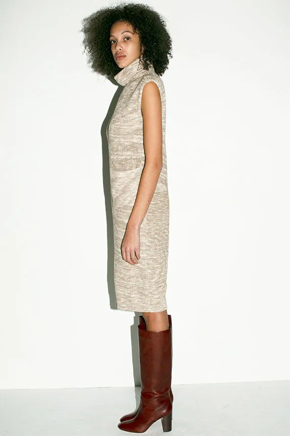 Khaki Knit Fadia Dress