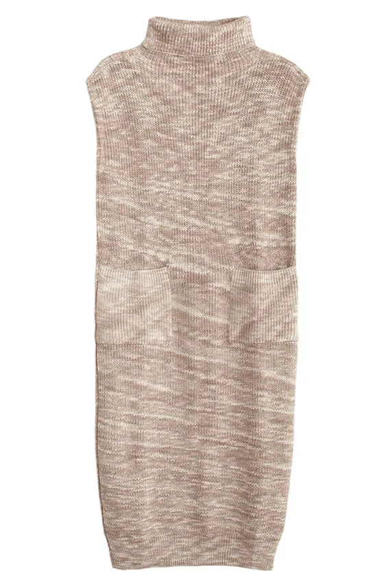 Khaki Knit Fadia Dress