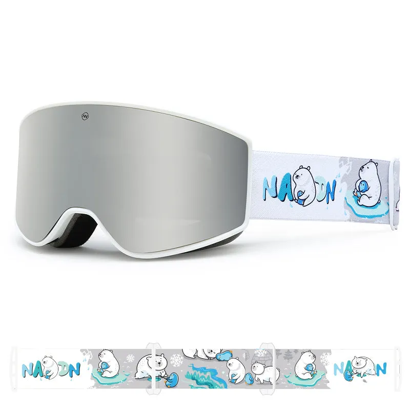 Kids Nandn Unisex Cute Animal Ski Snowboard Goggles