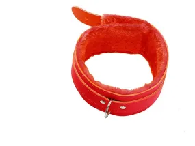 Kinky Bondage Collar - Furry (Red)