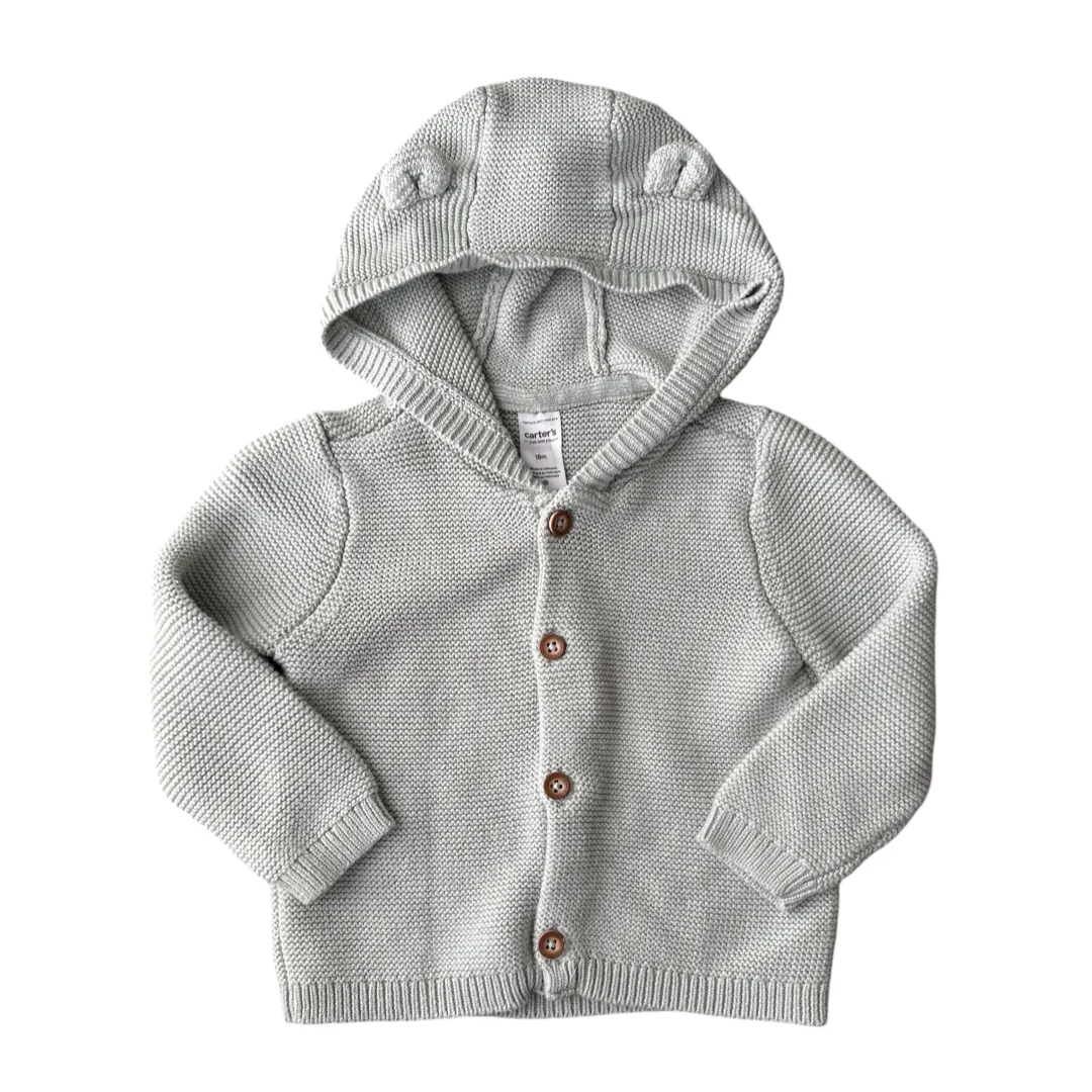 Knit Button Front Hoodie