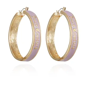 Lavender Hoop Earrings