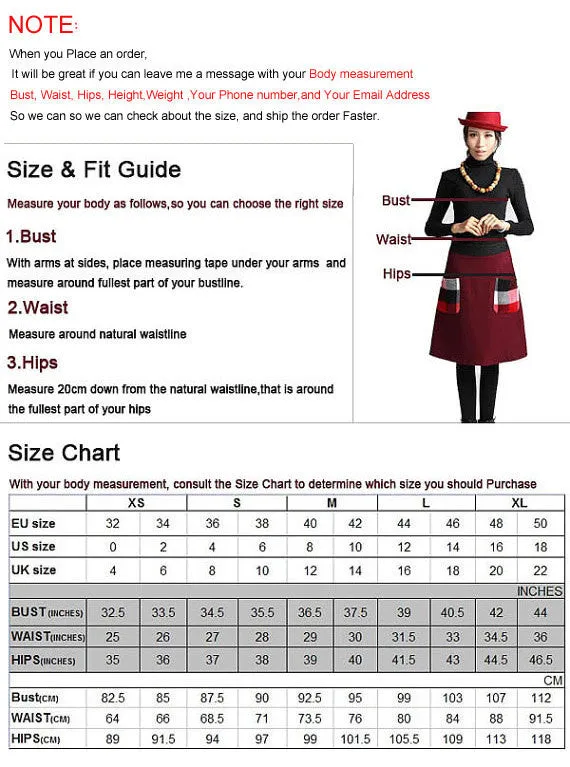 Lovely Elegant Midi Skirt Wool Skirt Winter Skirt With Elastic Waist (1430)