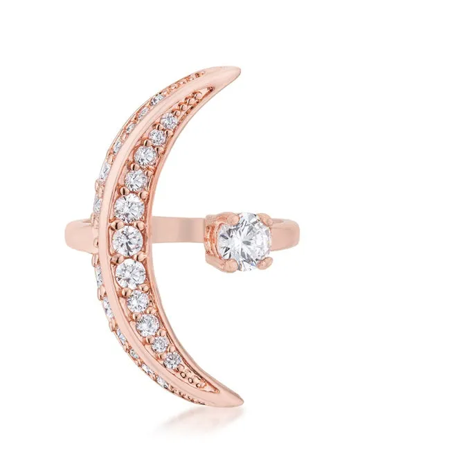 Luna Celestial Moon Wrap Rose Gold Fashion Ring | 1.2ct