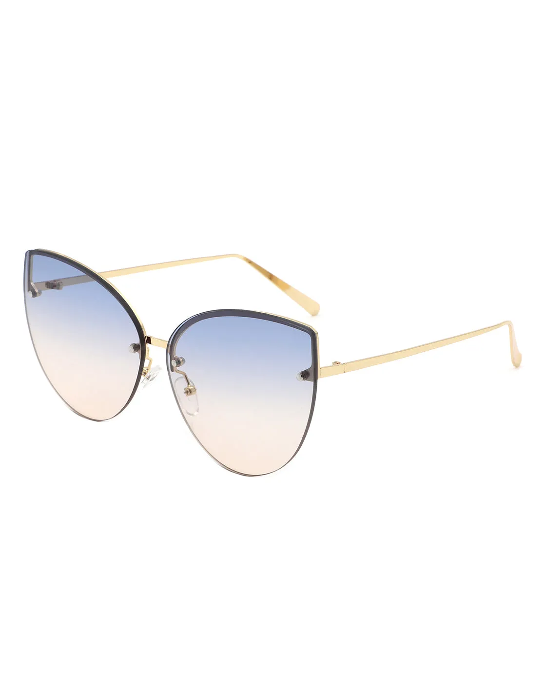 Lyndis - Cramilo Chic Cat Eye Rimless Women's Fashion Sunglasses