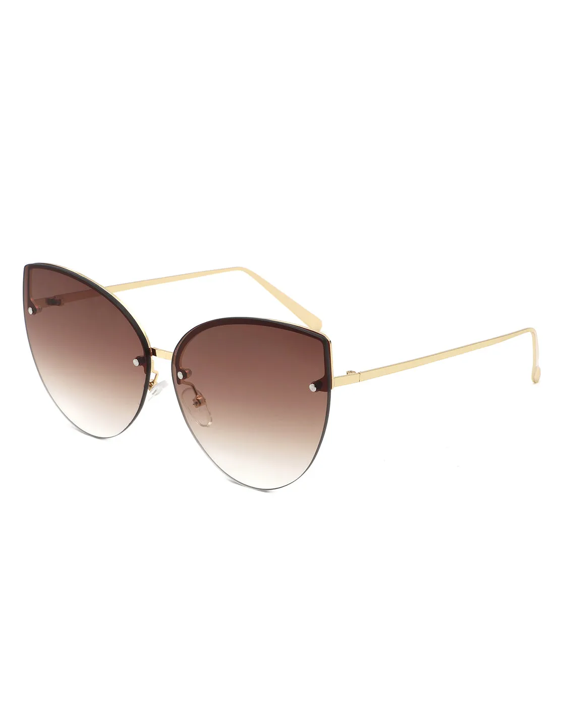 Lyndis - Cramilo Chic Cat Eye Rimless Women's Fashion Sunglasses