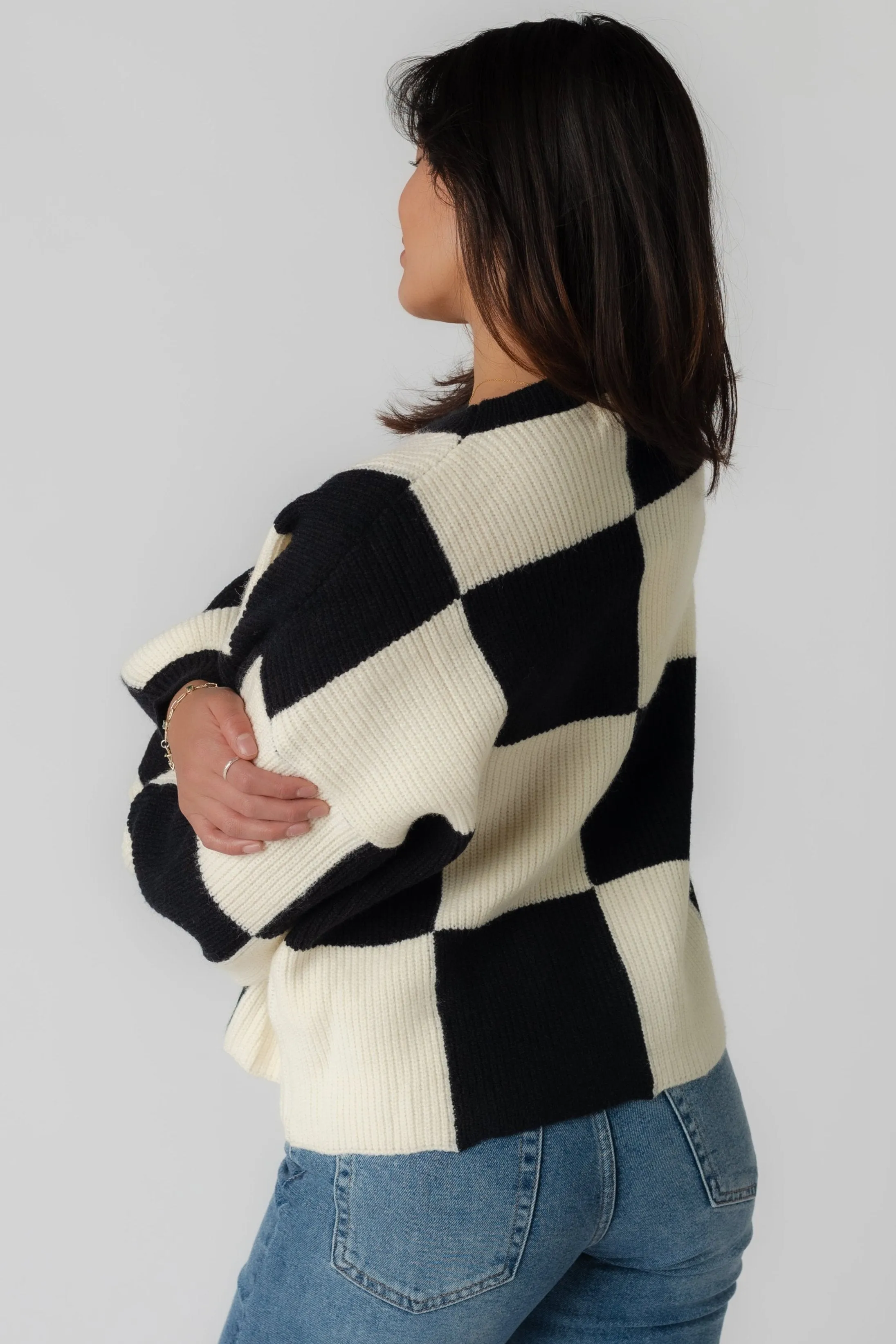 Mandy Checker Sweater