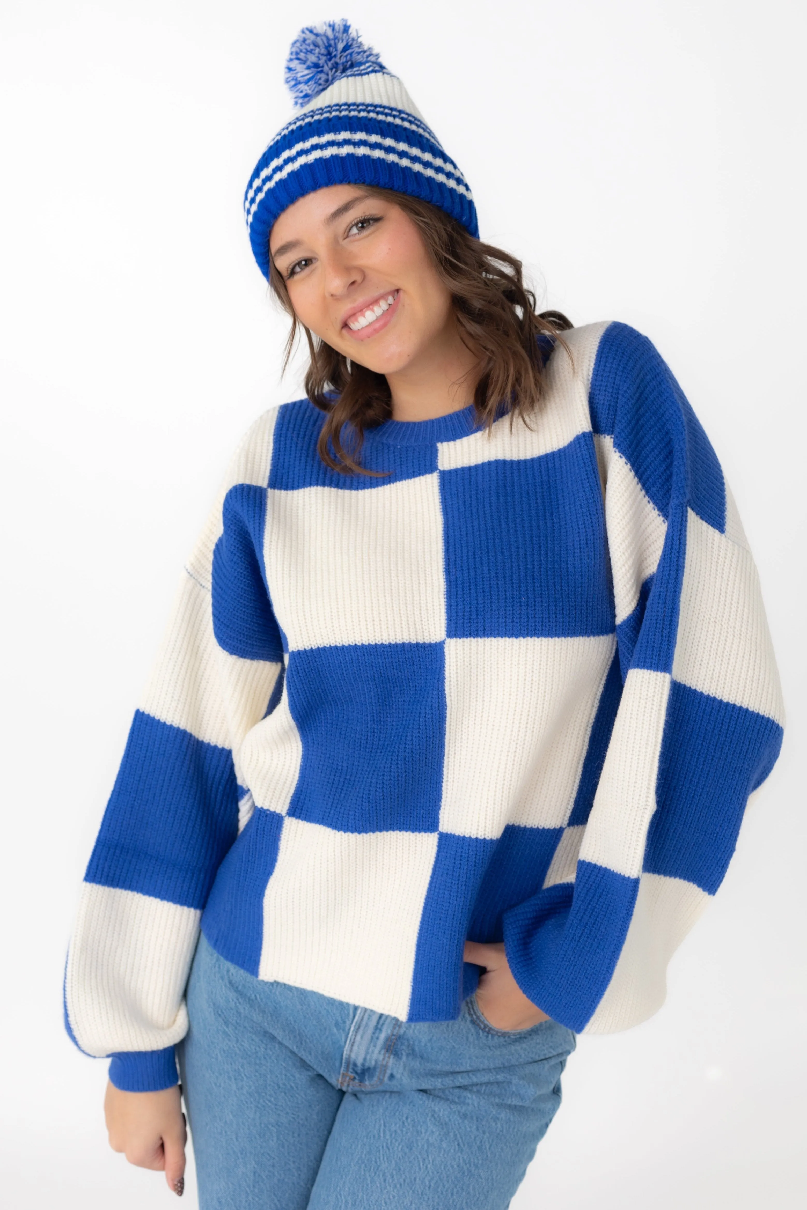 Mandy Checker Sweater