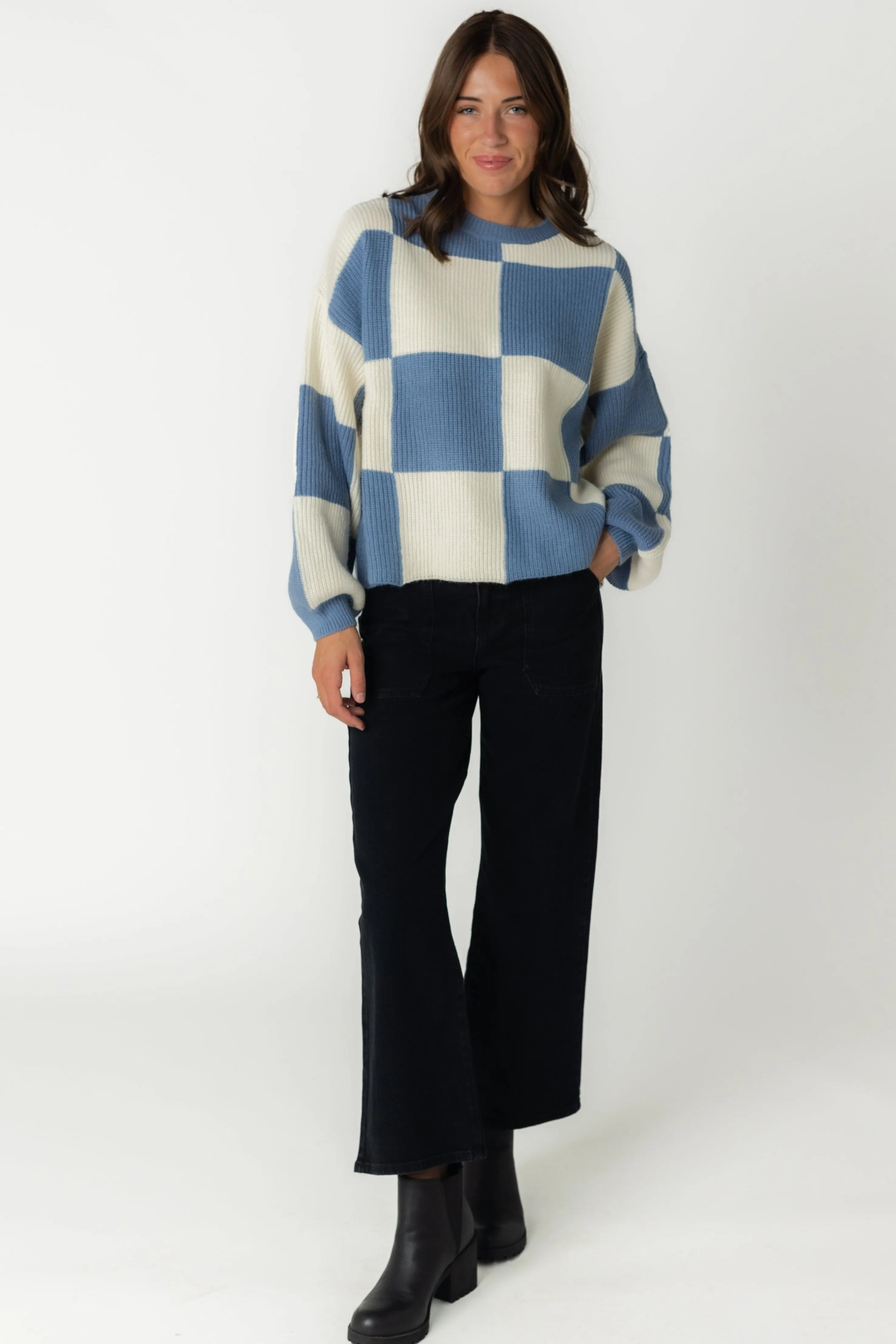 Mandy Checker Sweater