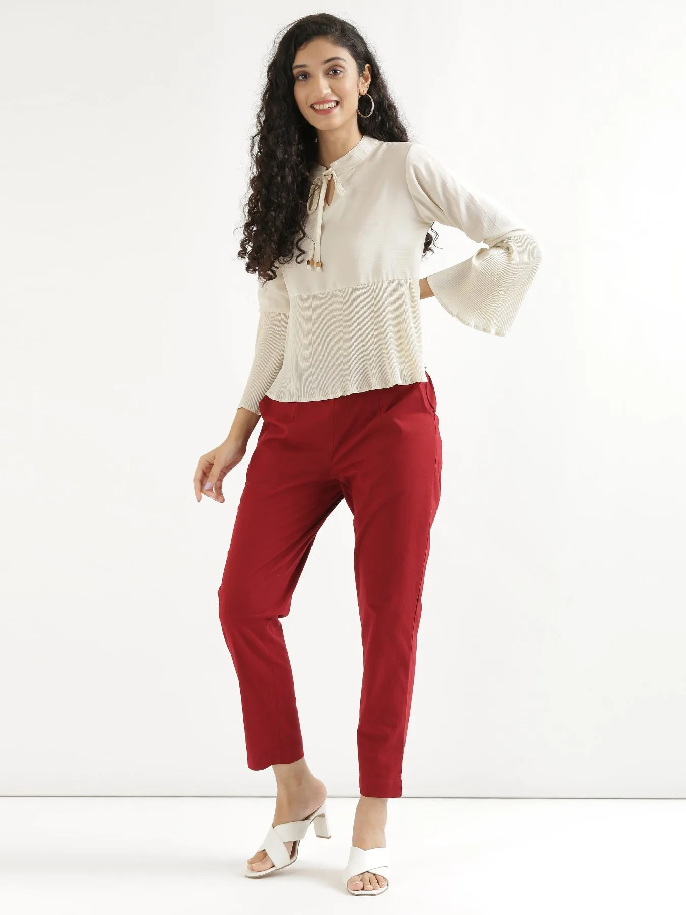 Maroon Cotton Pant