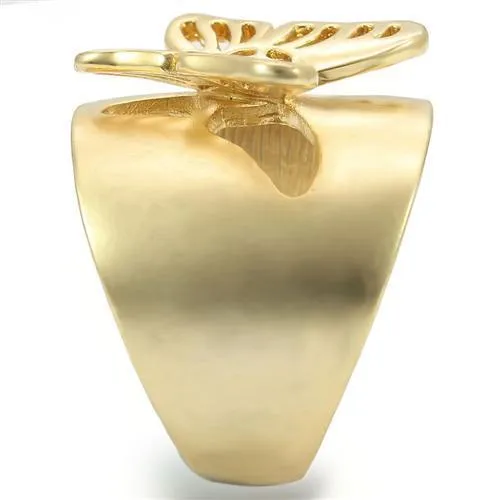 Matte Gold & Gold Brass Ring with No Stone for Women Style 0W369