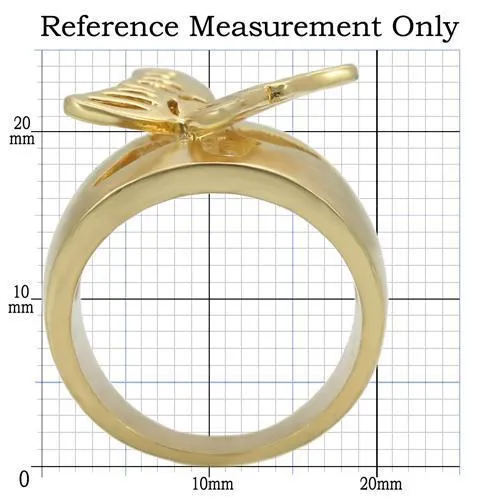 Matte Gold & Gold Brass Ring with No Stone for Women Style 0W369