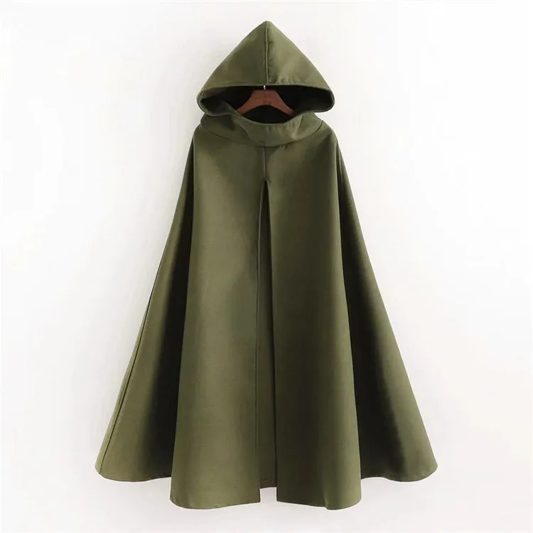 Medieval Fashion Sleeveless Hooded Cloak