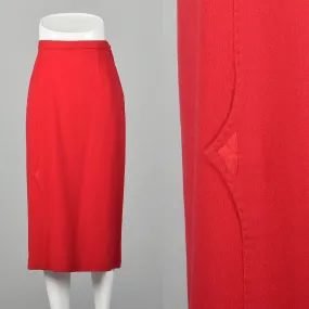 Medium 1950s Raspberry Pink Pencil Skirt