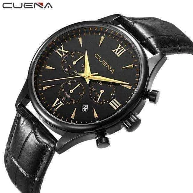 Mens fashion watches - Luxury Brand CUENA  Fashion Men Watch Leather