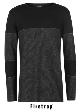 Mens Stylish  ribbed knitted designer jumper.