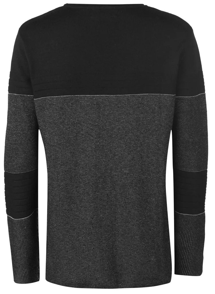 Mens Stylish  ribbed knitted designer jumper.