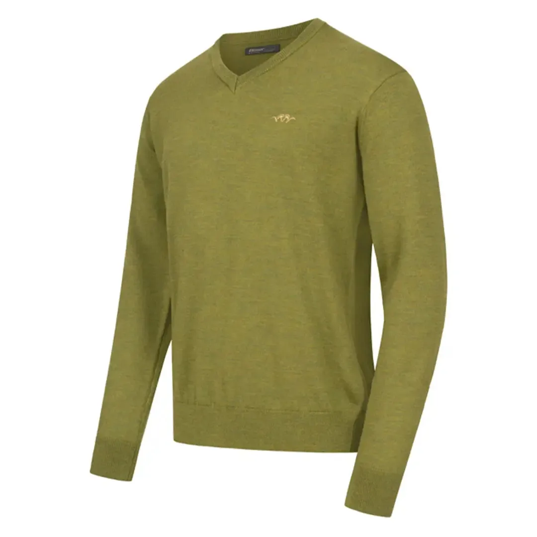 Merino V-Neck Sweater - Vivid Green by Blaser