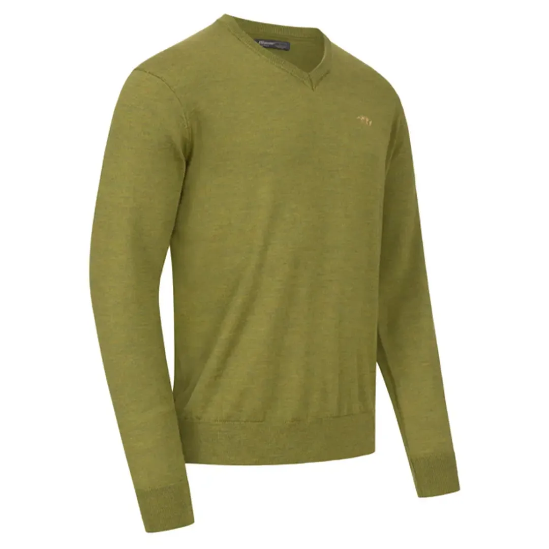 Merino V-Neck Sweater - Vivid Green by Blaser