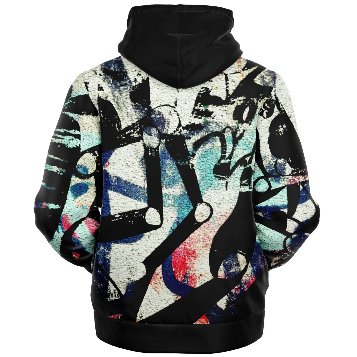 Microfleece Streetwear Ziphoodie - Abstract Shapes & Robot Arms