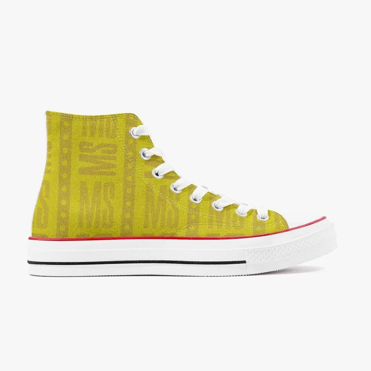 Misha High-Top Men Canvas Shoes - Yellow